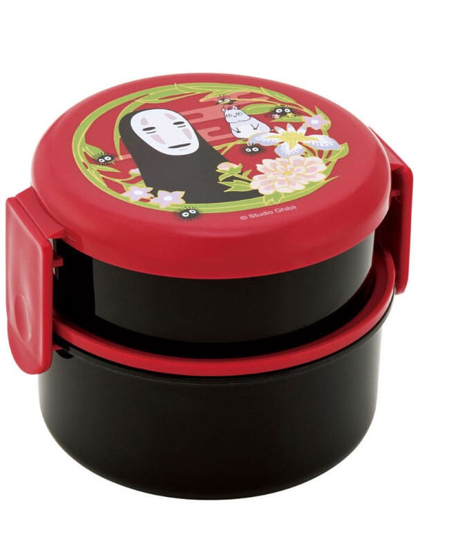 Spirited Away Two Layer Round Shape Lunch Box No Face Dark Red - MangaShop.ro