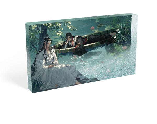 Grandmaster of Demonic Cultivation Acryl Block with Glitter Wei Wuxian & Lan Wangji Lotus Pond 17 x 10 cm - MangaShop.ro
