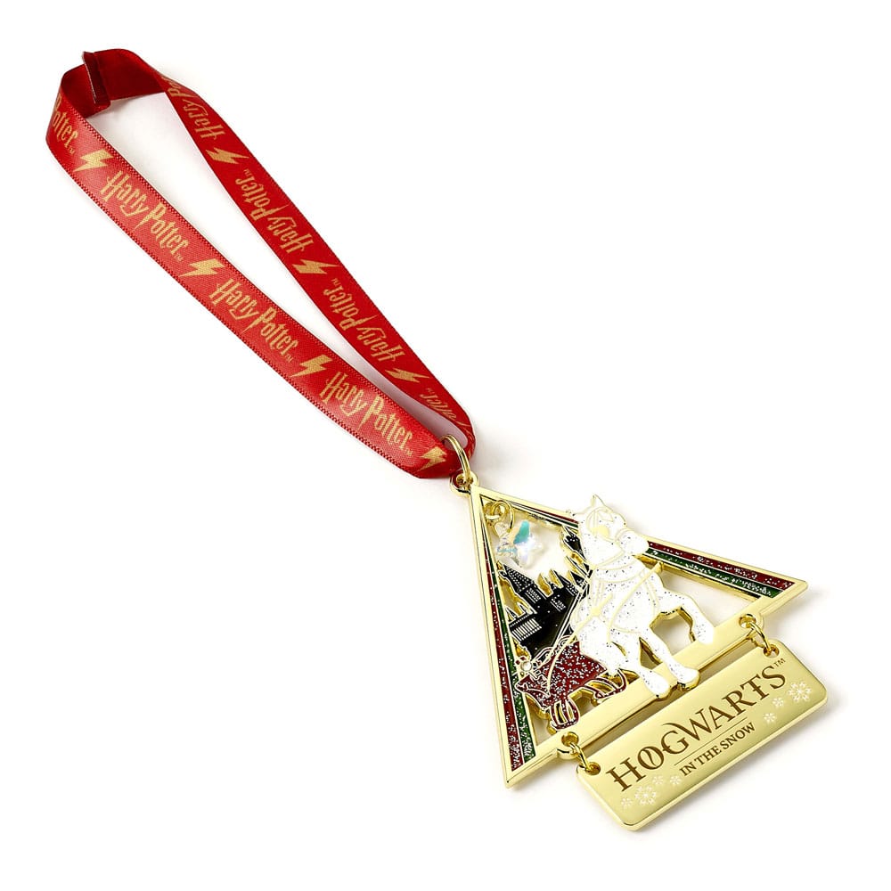 Harry Potter tree ornament Hogwarts in the Snow (Golden Tone) - MangaShop.ro