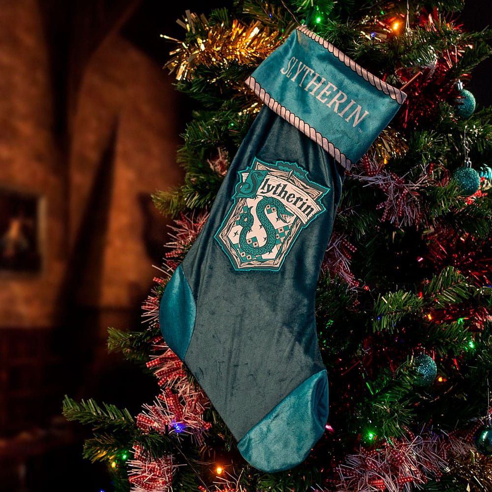 Harry Potter Christmas Stocking Slytherin Blue 45 cm - MangaShop.ro