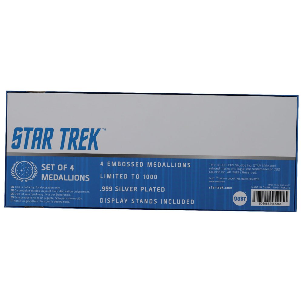 Star Trek Set of 4 Starfleet Division Medallions Limited Edition (silver plated) - MangaShop.ro