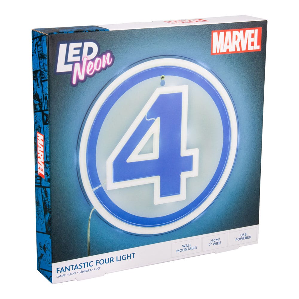 Fantastic Four LED Wall Lamp Light Logo Neon - MangaShop.ro