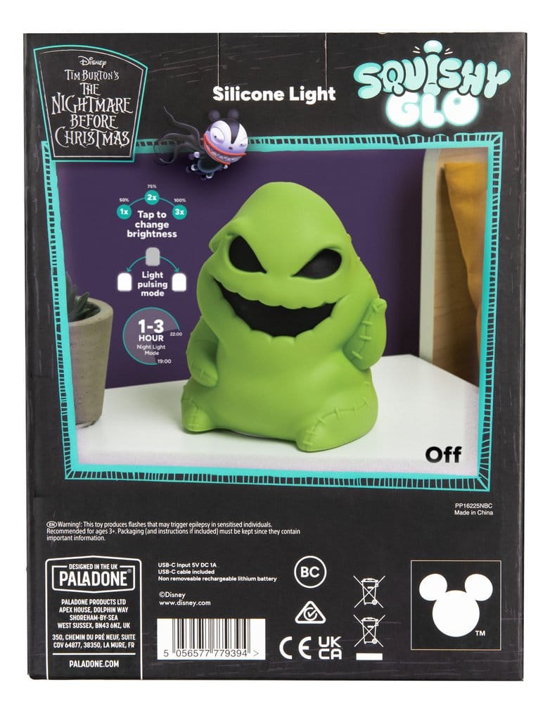 Nightmare Before Christmas SquishyGlo Silicon Light Oogie Boogie Rechargeable 16 cm - MangaShop.ro