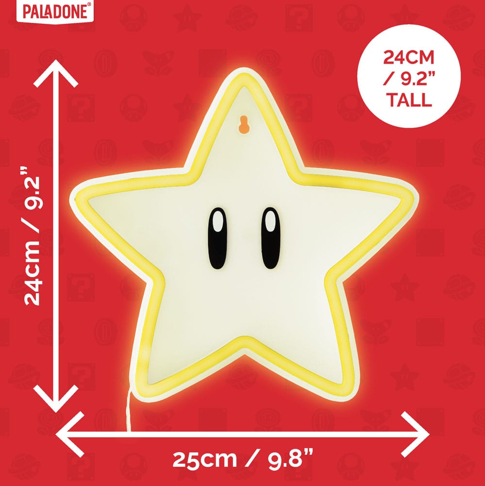 Super Mario LED Wall Lamp Light Super Star Neon - MangaShop.ro