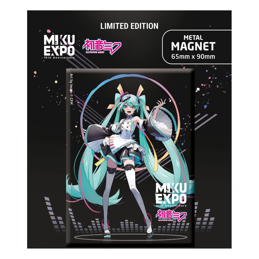 Hatsune Miku Fridge Magnet Miku Expo 10th Anniversary Art by Iwato Ver. Limited Edition - MangaShop.ro