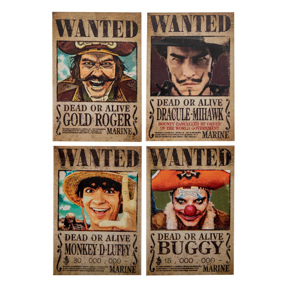 One Piece Fridge Magnet 4-Pack Wanted - MangaShop.ro