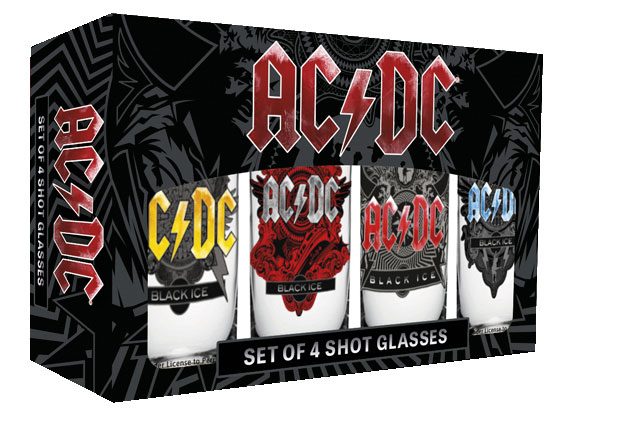 AC/DC Shotglass 4-Pack Black Ice - MangaShop.ro
