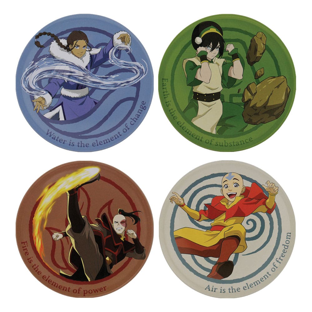 Avatar The Last Airbender Coaster 4-Pack - MangaShop.ro
