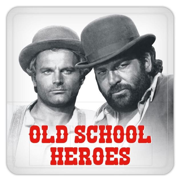 Bud Spencer & Terence Hill Tin coasters Old School Heroes 10 x 10 cm - MangaShop.ro
