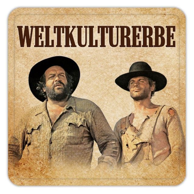 Bud Spencer & Terence Hill Tin coasters Weltkulturerbe 10 x 10 cm - MangaShop.ro