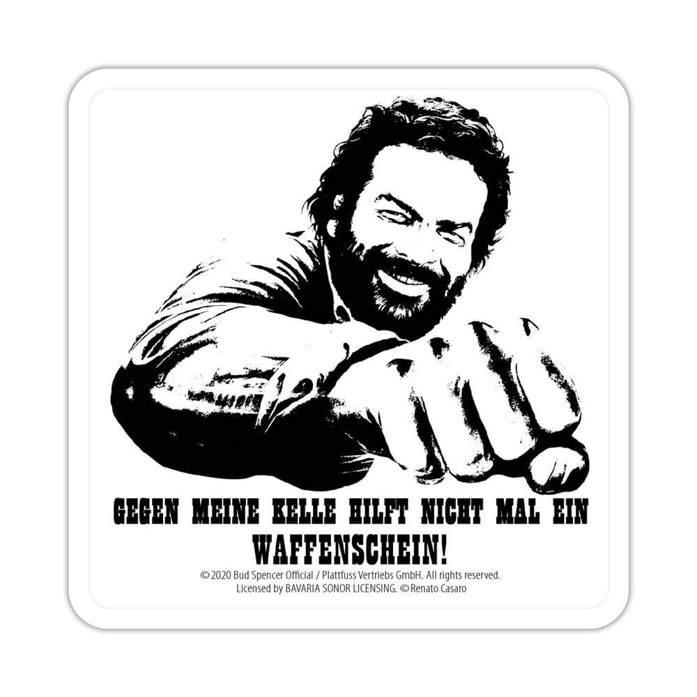 Bud Spencer Tin coasters Kelle 10 x 10 cm - MangaShop.ro