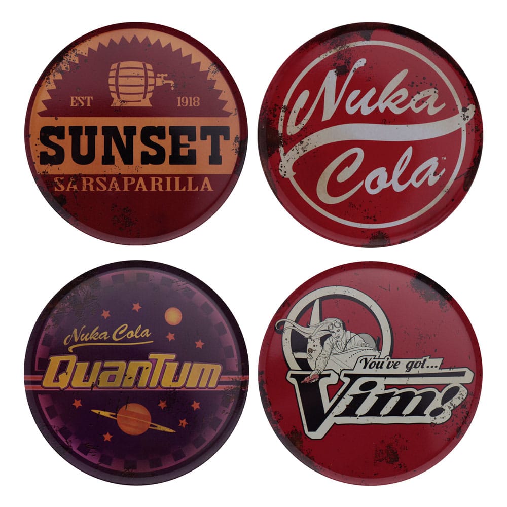 Fallout Coaster 4-Pack Metal Drinks - MangaShop.ro