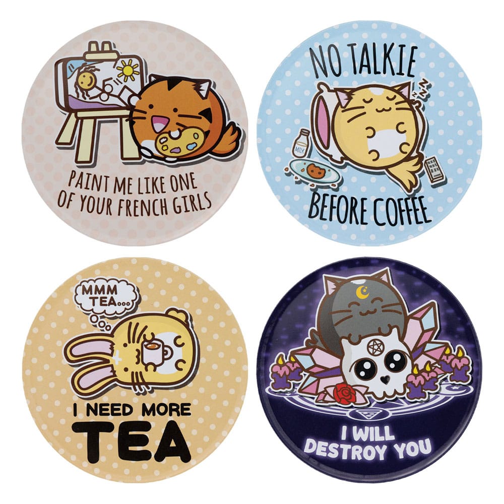 Fuzzballs Coaster 4-Pack - MangaShop.ro