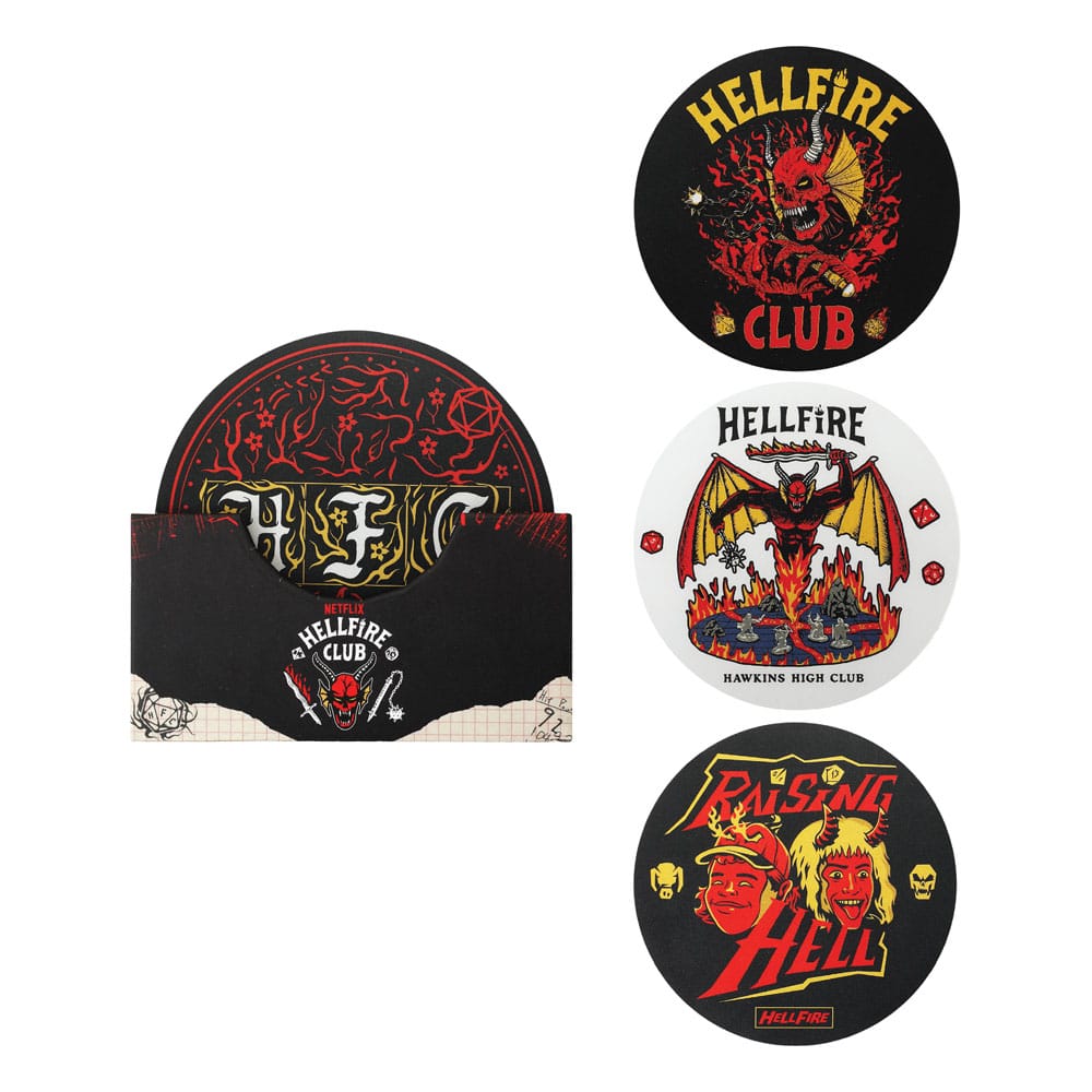 Stranger Things Coaster 4-Pack Hellfire Club - MangaShop.ro