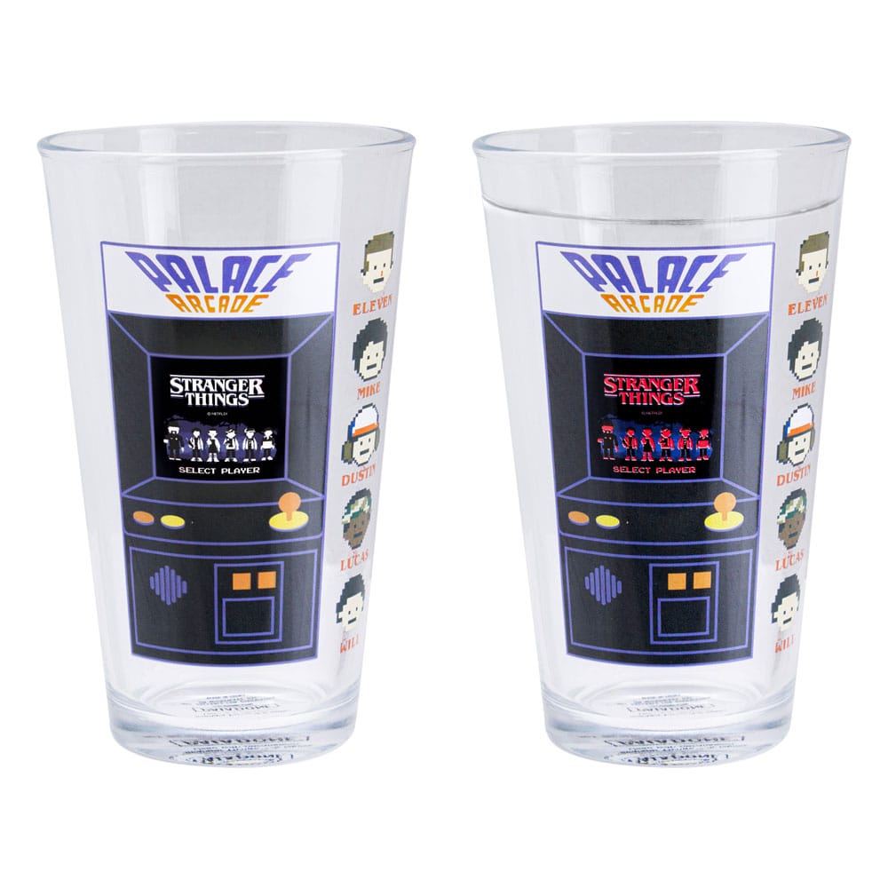 Stranger Things Drinking glass with thermo effect Arcade 400 ml - MangaShop.ro