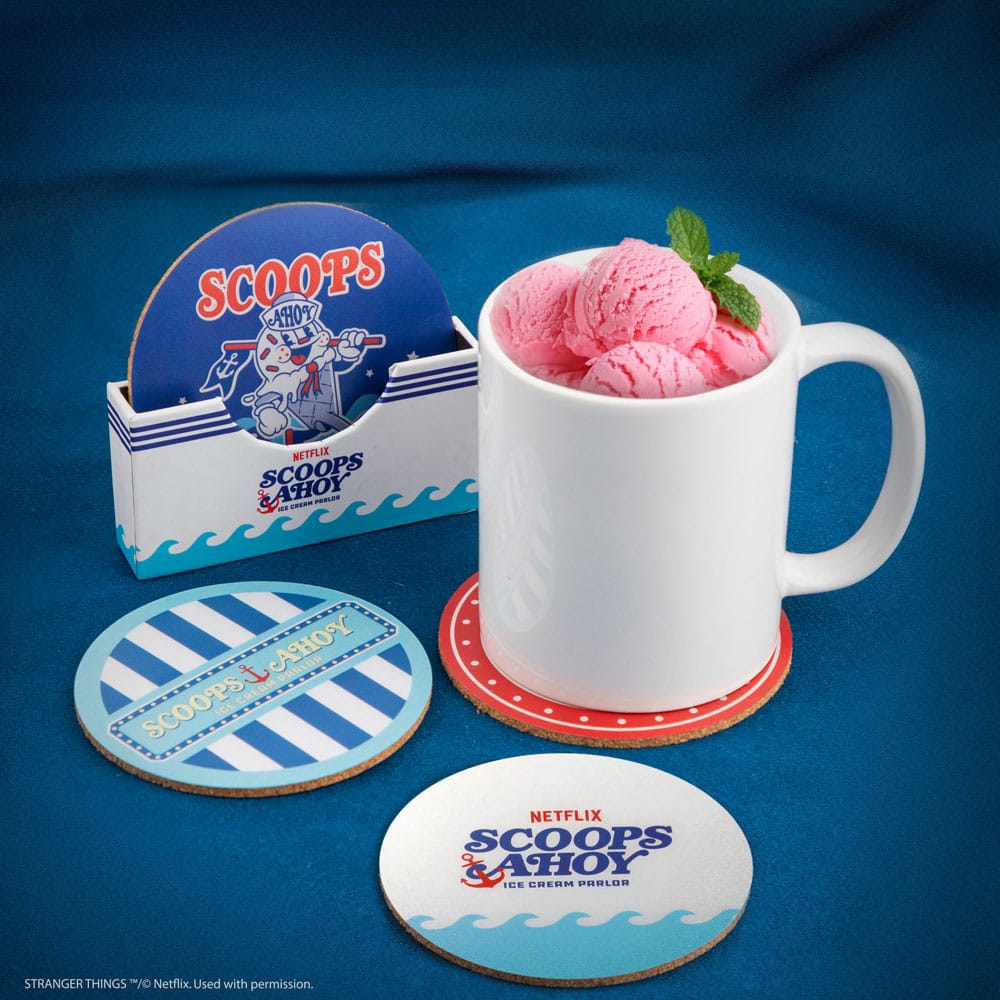Stranger Things Scoops Ahoy Coaster 4-Pack - MangaShop.ro