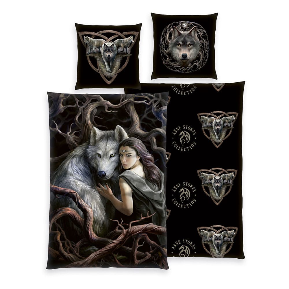 Anne Stokes bed linen Wolfs 135 x 200 cm - MangaShop.ro
