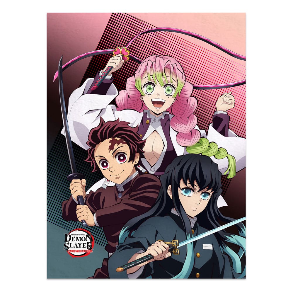 Demon Slayer: Kimetsu no Yaiba blanket Tanjiro, Mitsuri, Muichiro 120 x 160 cm - MangaShop.ro