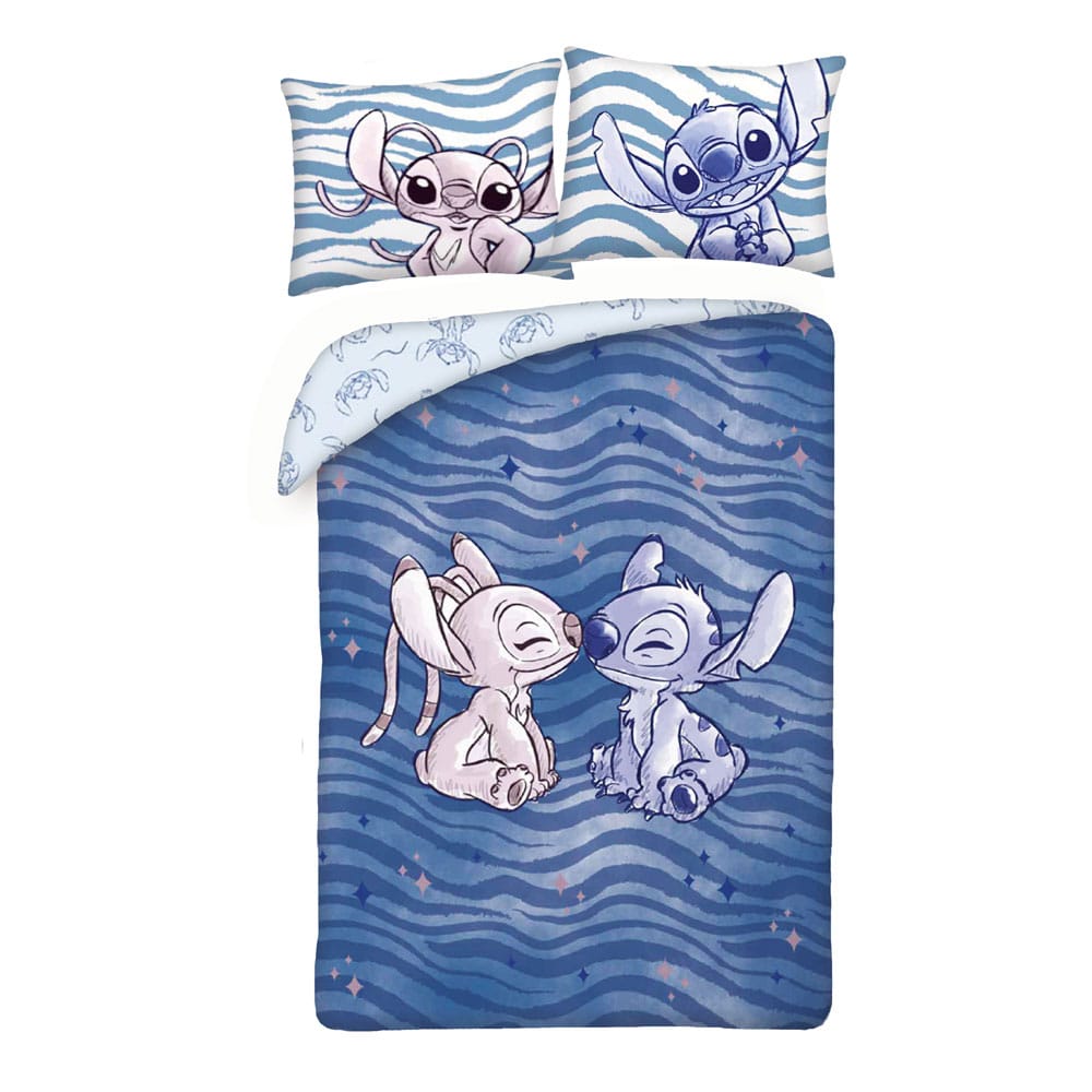 Lilo & Stitch Duvet Set Stitch & Angel Waves 140 x 200 cm / 70 x 90 cm - MangaShop.ro