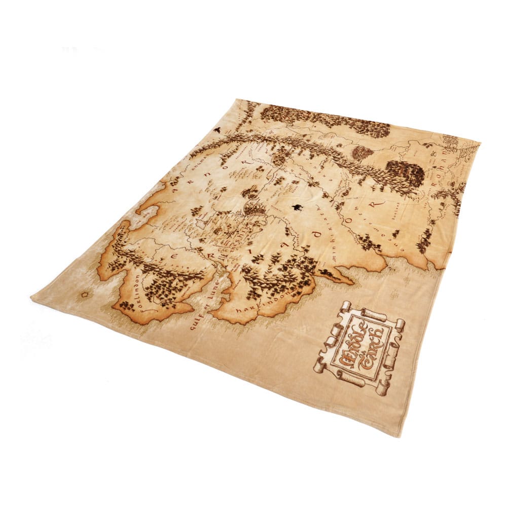 The Lord of the Rings Cozy Blanket Middleearth Map 180 x 200 cm - MangaShop.ro