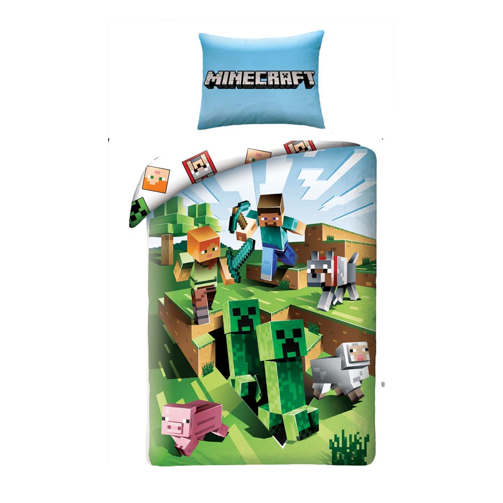 Minecraft Duvet Set Ver. 1 140 x 200 cm / 70 x 90 cm - MangaShop.ro
