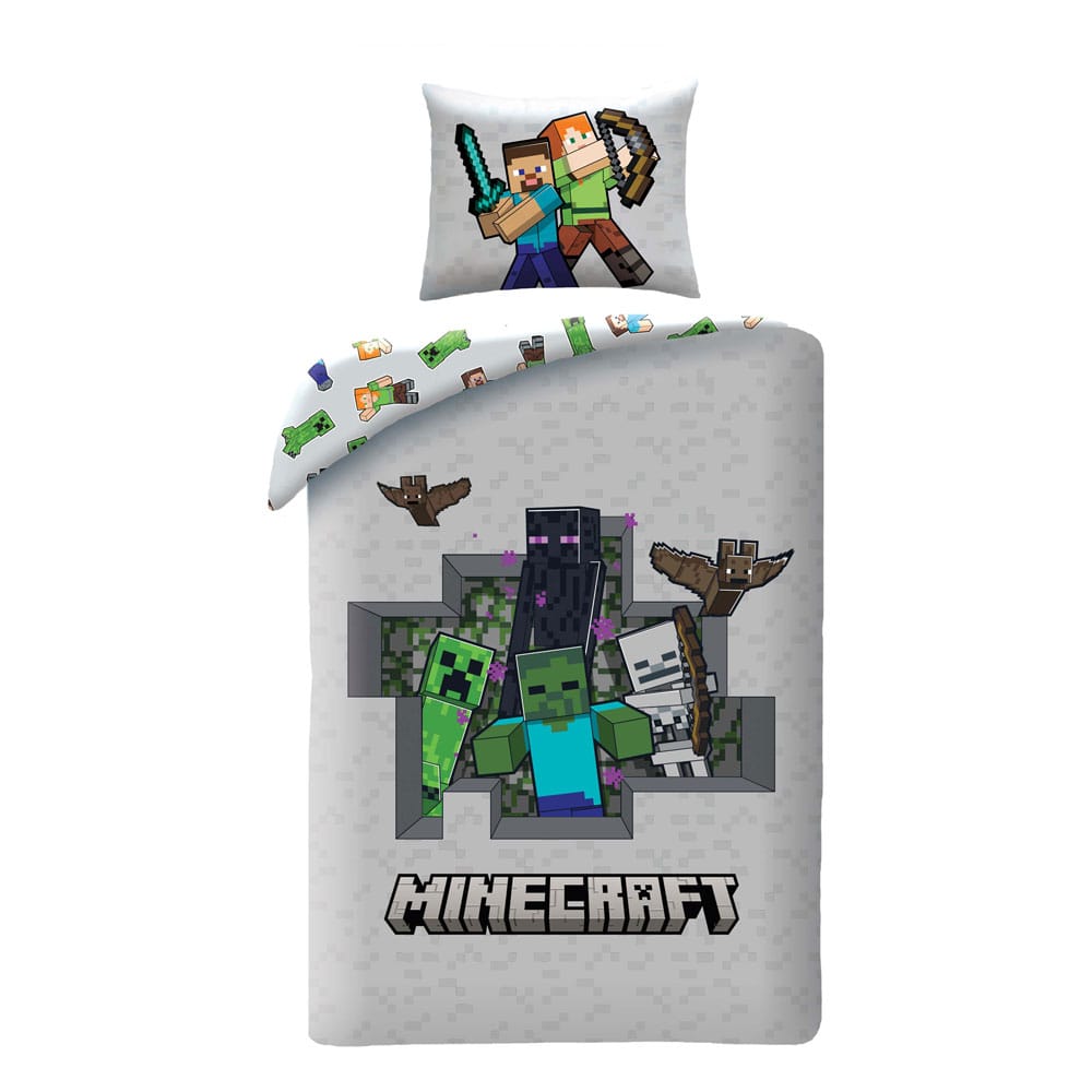 Minecraft Duvet Set Ver. 3 140 x 200 cm / 70 x 90 cm - MangaShop.ro