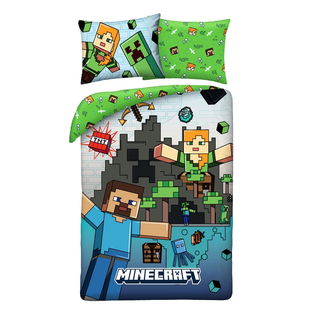 Minecraft Duvet Set Ver. 7 140 x 200 cm / 70 x 90 cm - MangaShop.ro