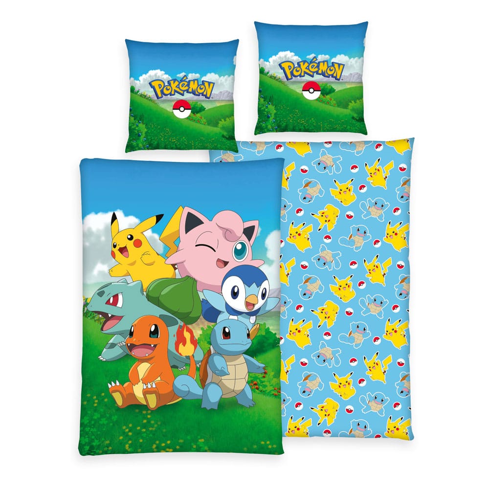 Pokemon Duvet Set Group A 135 x 200 cm / 80 x 80 cm - MangaShop.ro
