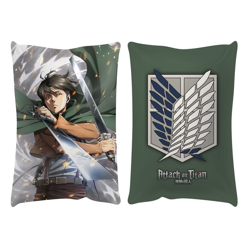 Attack on Titan Pillow Levi Attack 50 x 35 cm - MangaShop.ro