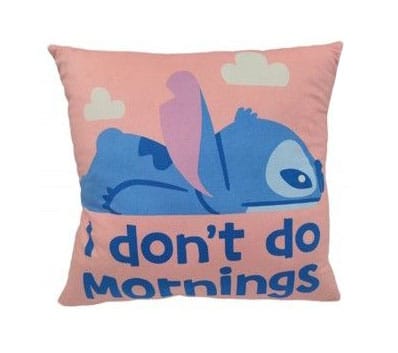 Lilo & Stitch Pillow Stitch I don't do mornings 40 cm - MangaShop.ro