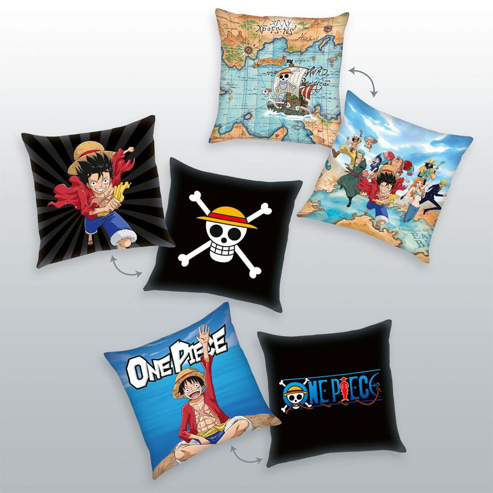 One Piece Pillows 3-Pack Characters 40 x 40 cm - MangaShop.ro