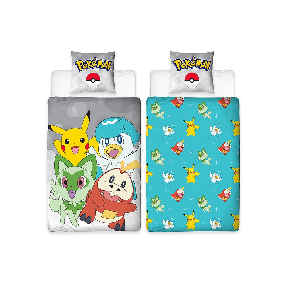 Pokemon bed linen Pokemon light blue 135 x 200 cm - MangaShop.ro