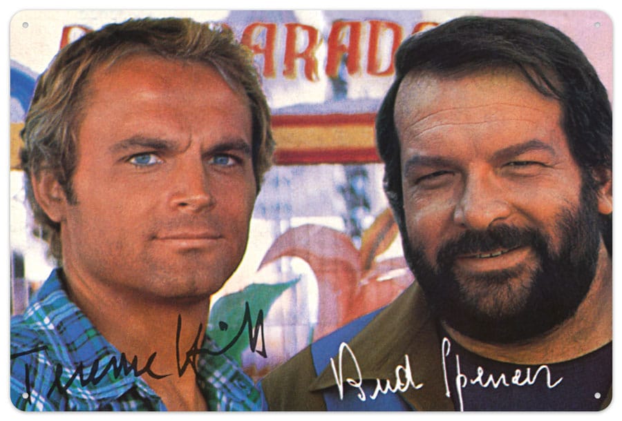 Bud Spencer & Terence Hill Tin Sign Autogramm 20 x 30 cm - MangaShop.ro