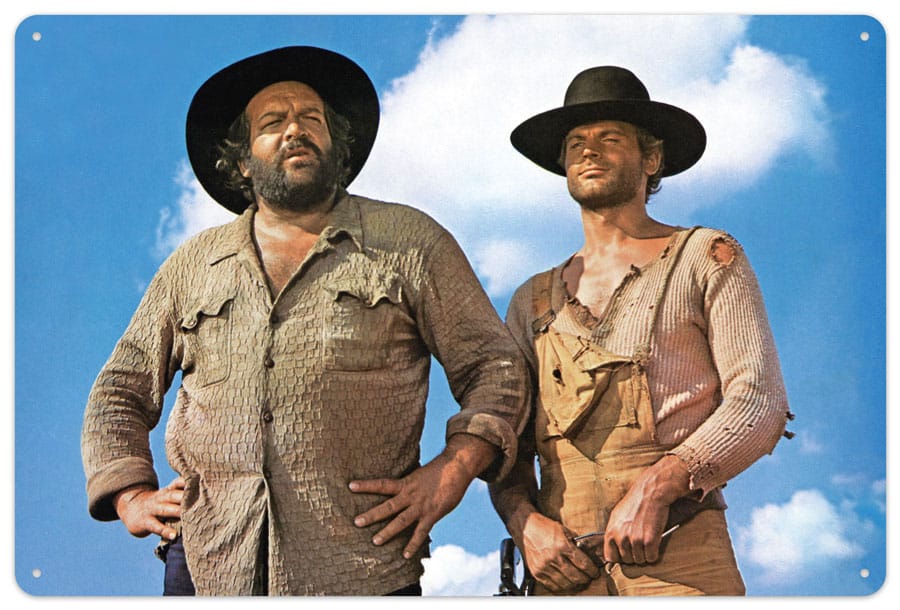 Bud Spencer & Terence Hill Tin Sign Blue Sky 20 x 30 cm - MangaShop.ro