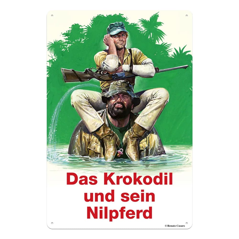 Bud Spencer & Terence Hill Tin Sign Das Krokodil und sein Nilpferd 20 x 30 cm0 cm - MangaShop.ro