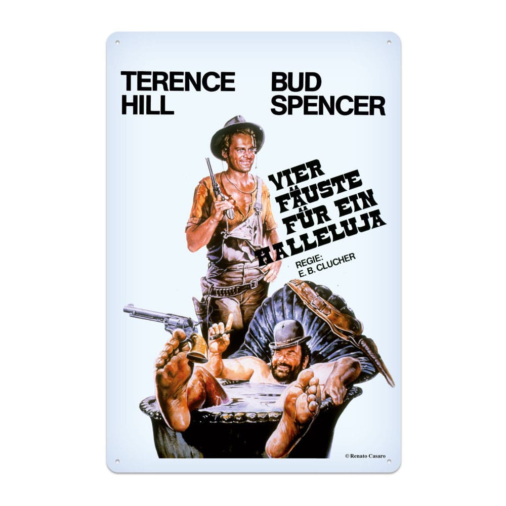 Bud Spencer & Terence Hill Tin Sign Vier Fäuste für ein Halleluja 20 x 30 cm - MangaShop.ro