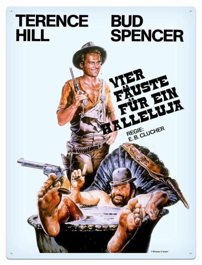 Bud Spencer & Terence Hill Tin Sign Vier Fäuste für ein Halleluja 30 x 40 cm - MangaShop.ro