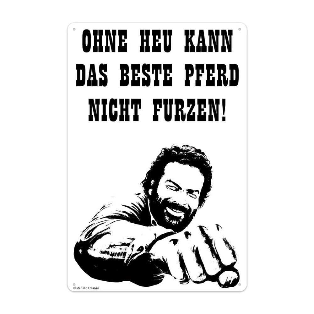 Bud Spencer Tin Sign Pferd Faust 20 x 30 cm - MangaShop.ro