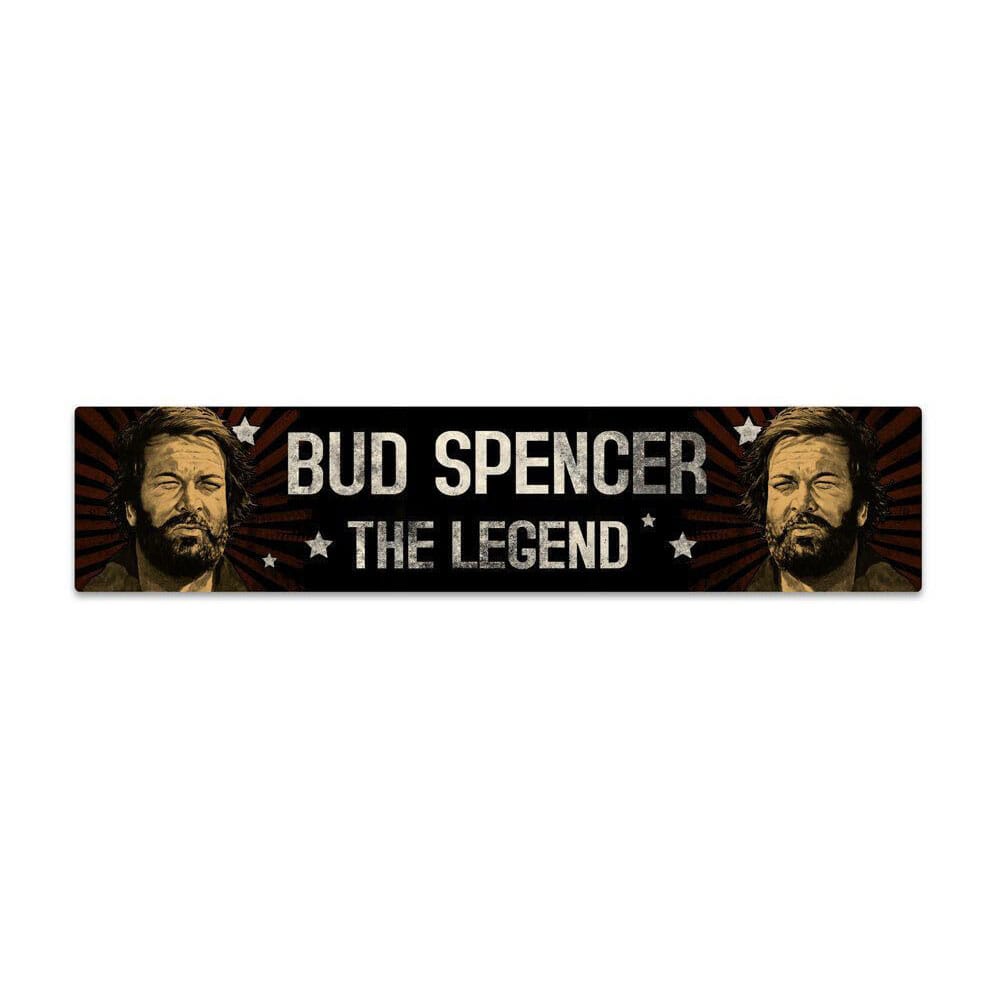 Bud Spencer Tin Sign with Magnet The Legend 16 x 3,5 cm - MangaShop.ro