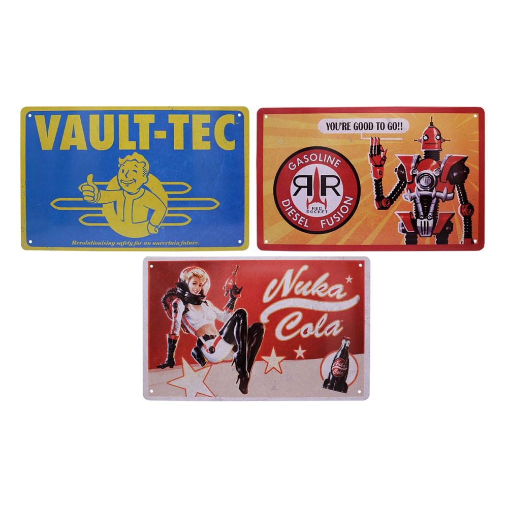 Fallout Tin Signs 3 Pack Brands - MangaShop.ro