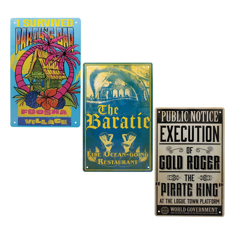 One Piece Tin Signs 3 Pack - MangaShop.ro