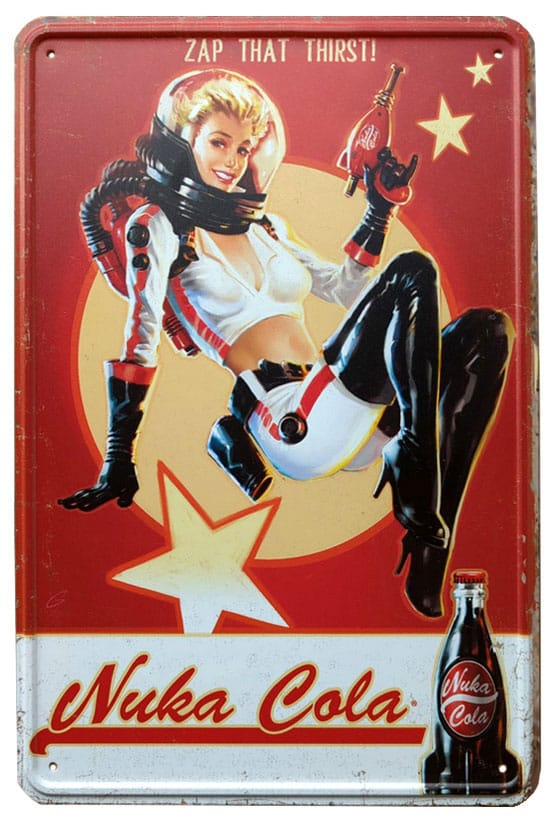Fallout Metal Sign Nuka Cola Girl - MangaShop.ro