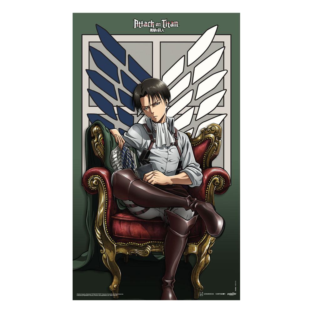 Attack on Titan Fabric Poster Levi 70 x 120 cm - MangaShop.ro