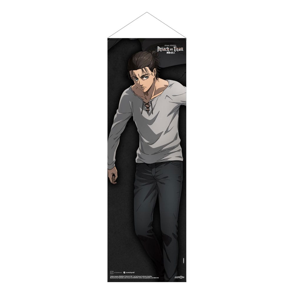 Attack on Titan Slim Wallscroll Eren Jaeger 30 x 90 cm - MangaShop.ro