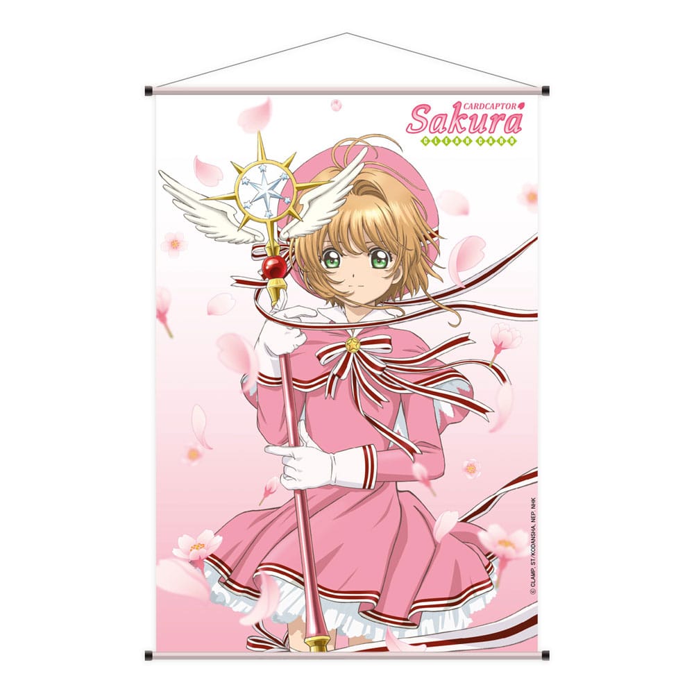 Cardcaptor Sakura Clear Card Wallscroll Sakura Kinomoto Cherry Blossoms 60 x 90 cm - MangaShop.ro