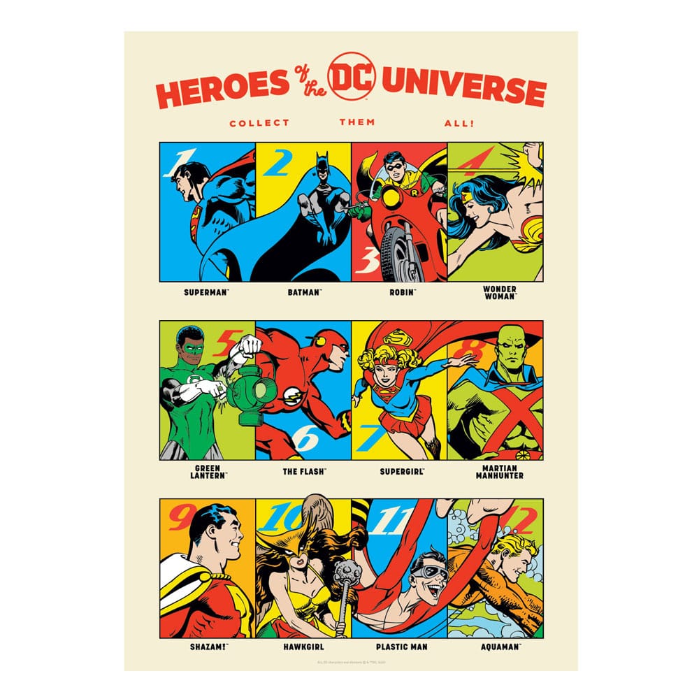 DC Comis Art Print 90th Anniversary Heroes Limited Edition 42 x 30 cm - MangaShop.ro