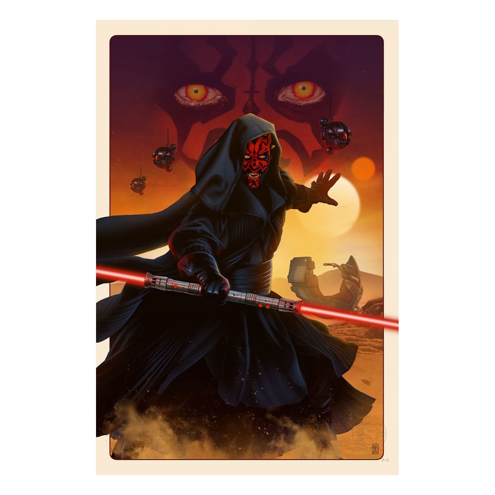 Star Wars Art Print Darth Maul: The Phantom Menace 41 x 61 cm - unframed - MangaShop.ro