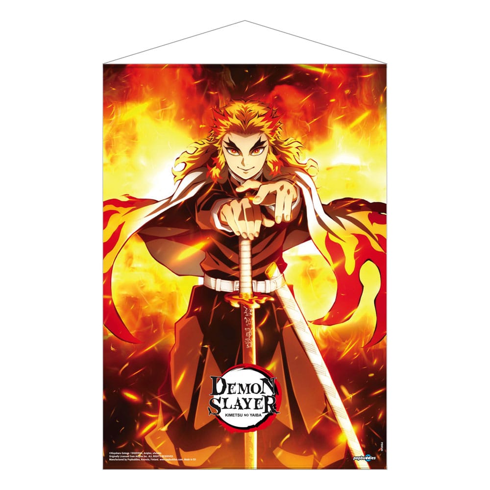 Demon Slayer: Kimetsu no Yaiba Wallscroll Kyojuro Rengoku 50 x 70 cm - MangaShop.ro
