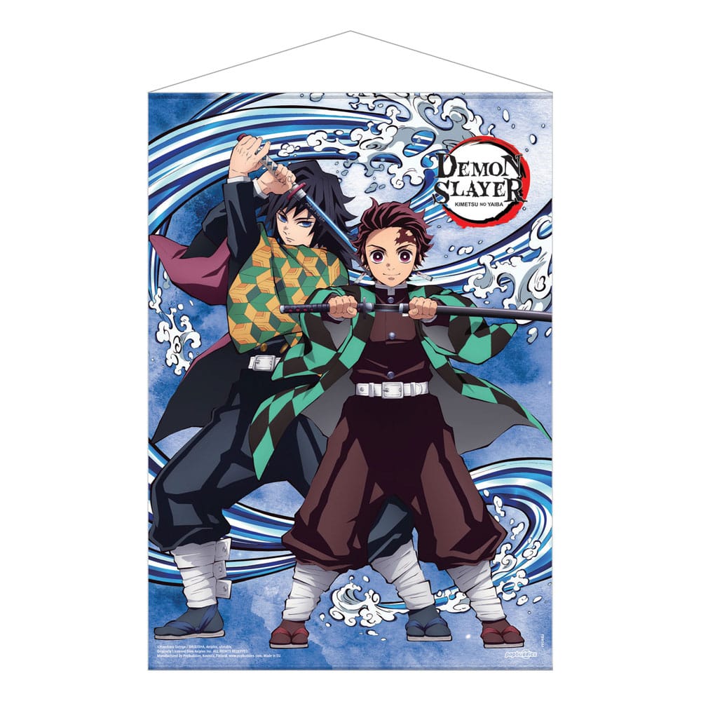 Demon Slayer: Kimetsu no Yaiba Wallscroll Tanjiro Kamado and Giyu Tomioka Water Breathing 50 x 70 cm - MangaShop.ro