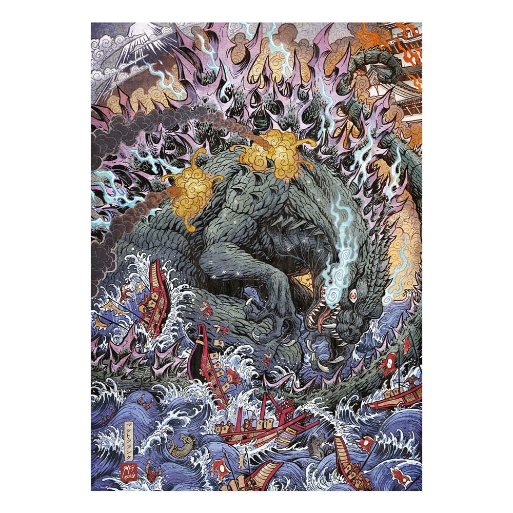 Godzilla Art Print Limited Edition 42 x 30 cm - MangaShop.ro